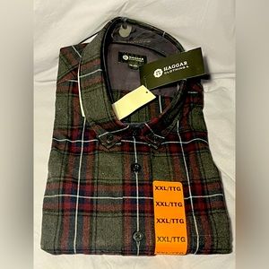 Brand new plaid long sleeve plaid shirt haggar